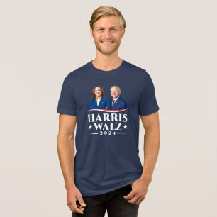 Harris Walz 2024選挙の写真キャンペーン トライブレンドTシャツ