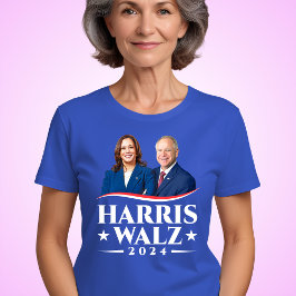 Harris Walz 2024選挙の写真キャンペーン Tシャツ