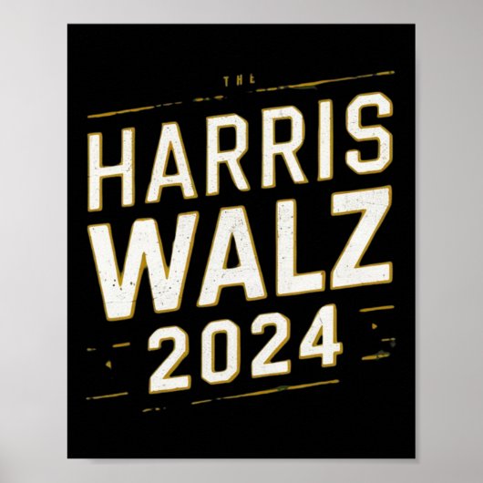 Harris Walz 2024選挙Kamala Harris Tim Watz ポスター (正面)