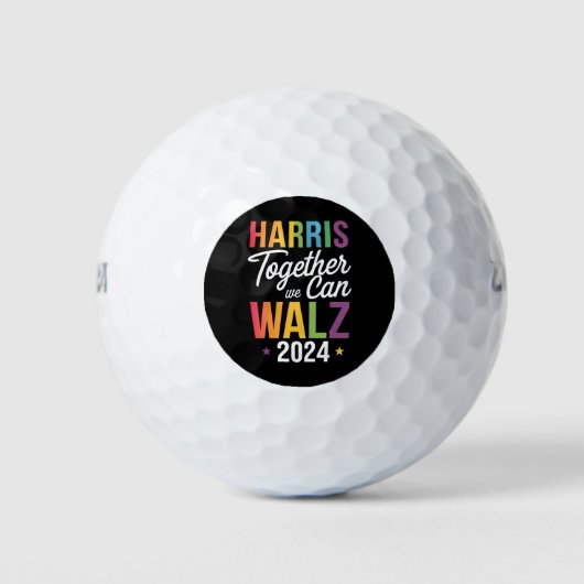 Harris Walz 2024 カマラ 共にできること LGBT ゴルフボール (正面)