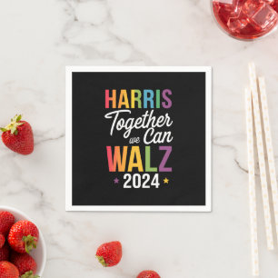 Harris Walz 2024 カマラ 共にできること LGBT スタンダードカクテルナプキン