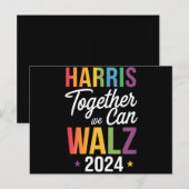 Harris Walz 2024 カマラ 共にできること LGBT ポストカード (正面/裏面)