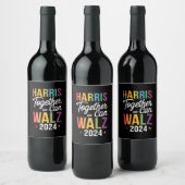 Harris Walz 2024 カマラ 共にできること LGBT ワインラベル (ボトル)