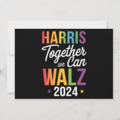 Harris Walz 2024 カマラ 共にできること LGBT 招待状 (正面)