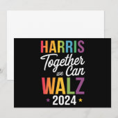 Harris Walz 2024 カマラ 共にできること LGBT 招待状 (正面/裏面)