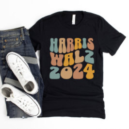 Harris Walz 2024 トレンディ ウェーブ ボホー パーカ