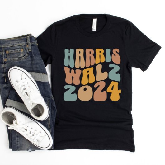 Harris Walz 2024 トレンディ ウェーブ ボホー パーカ