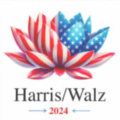 Harris Walz 2024 -- – リムーバブル・ビニル シール (正面)