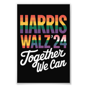Harris Walz 2024 共にできること エレクション LGBTQIA  フォトプリント