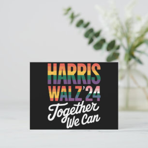Harris Walz 2024 共にできること エレクション LGBTQIA  ポストカード