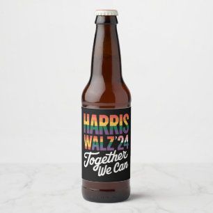 Harris Walz 2024 共にできること 選挙 LGBTQIA ビールラベル