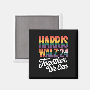 Harris Walz 2024 共にできること 選挙 LGBTQIA マグネット