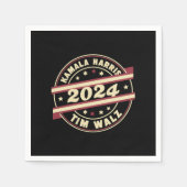 Harris Walz 2024 大統領 愛国的な カマラ  スタンダードカクテルナプキン (正面)