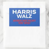 Harris Walz 2024 – 我々が勝つ戦い! 長方形シール (バッグ)