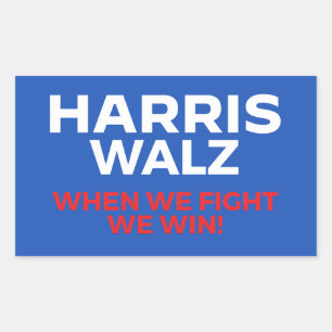 Harris Walz 2024 – 我々が勝つ戦い! 長方形シール