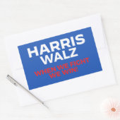 Harris Walz 2024 – 我々が勝つ戦い! 長方形シール (封筒)