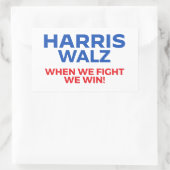 Harris Walz 2024 – 我々が勝つ戦い! 長方形シール (バッグ)
