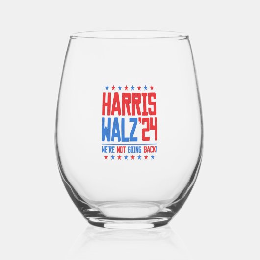 HARRIS WALZ 2024 – 戻らない ステムなしワイングラス (正面)