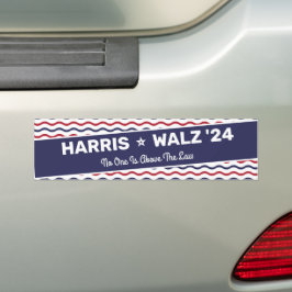 Harris Walz 2024 – 誰も法の上ではない バンパーステッカー