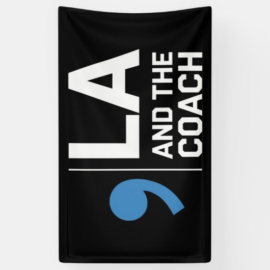 Harris Walz 2024 Comma La and The Coach 2024 横断幕 (縦)