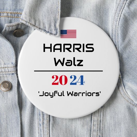 Harris Walz 2024 'Joyful Warriors' 缶バッジ (インサイチュ)