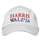 Harris Walz 2024 Kamala HarrisとTim Walz 2024 刺繍入りキャップ (正面)