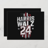 Harris Walz 2024 Kamala Harris 2024 Tim Walz 2024 ポストカード (正面/裏面)
