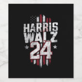 Harris Walz 2024 Kamala Harris 2024 Tim Walz 2024 ワインラベル (シングルラベル)