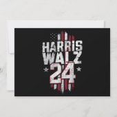 Harris Walz 2024 Kamala Harris 2024 Tim Walz 2024 招待状 (正面)
