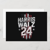 Harris Walz 2024 Kamala Harris 2024 Tim Walz 2024 招待状 (正面/裏面)