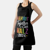 Harris Walz 2024 Kamala Together We Can LGBT エプロン (インサイチュ)