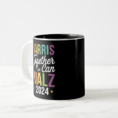 Harris Walz 2024 Kamala Together We Can LGBT ツートーンマグカップ (正面左)