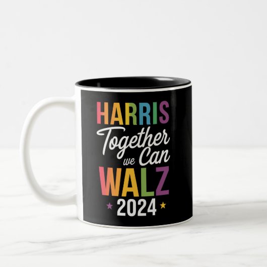 Harris Walz 2024 Kamala Together We Can LGBT ツートーンマグカップ (左)