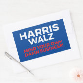 Harris Walz 2024 - Mind Your Own Business! 長方形シール (封筒)