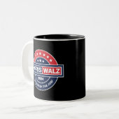 Harris Walz 24 カマラ・ハリス大統領就任2024 ツートーンマグカップ (正面左)