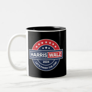 Harris Walz 24 カマラ・ハリス大統領就任2024 ツートーンマグカップ