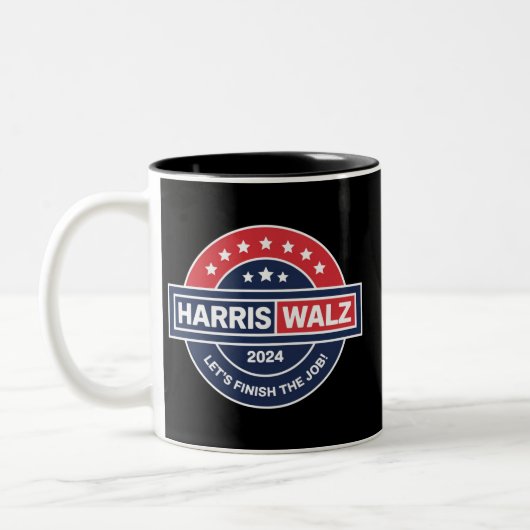 Harris Walz 24 カマラ・ハリス大統領就任2024 ツートーンマグカップ (左)