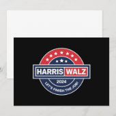 Harris Walz 24 カマラ・ハリス大統領就任2024 招待状 (正面/裏面)