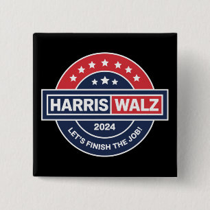 Harris Walz 24 カマラ・ハリス大統領就任2024 缶バッジ