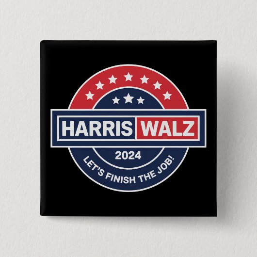 Harris Walz 24 カマラ・ハリス大統領就任2024 缶バッジ (正面)
