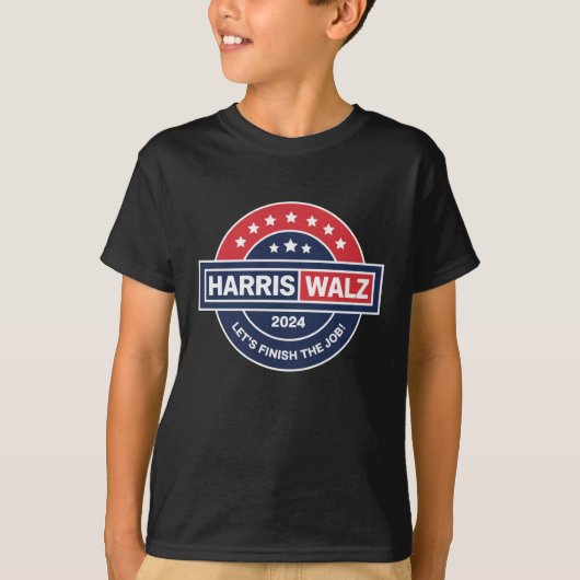 Harris Walz 24 カマラ・ハリス大統領就任2024 Tシャツ (正面)