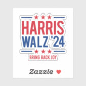 Harris Walz '24 - Bring Back Joy シール (シート)