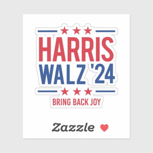 Harris Walz '24 - Bring Back Joy シール (シート)