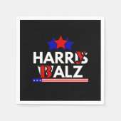 Harris Walz 24 Harry Balz 2024ミーム民主化 スタンダードカクテルナプキン (正面)