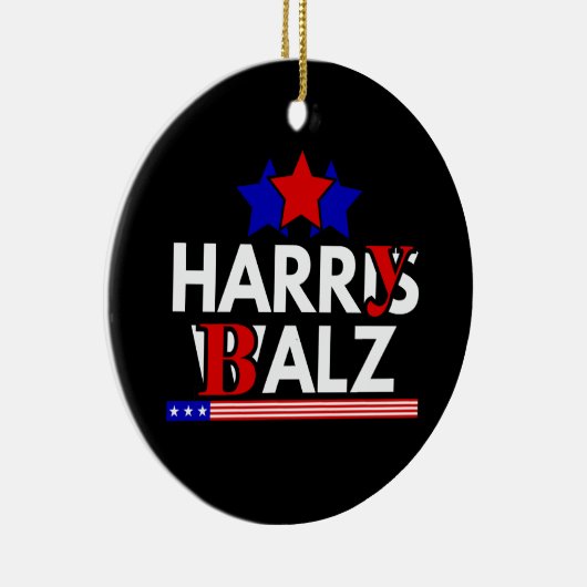 Harris Walz 24 Harry Balz 2024ミーム民主化 セラミックオーナメント (右)