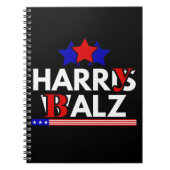 Harris Walz 24 Harry Balz 2024ミーム民主化 ノートブック (正面)