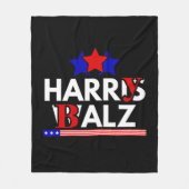 Harris Walz 24 Harry Balz 2024ミーム民主化 フリースブランケット (正面)