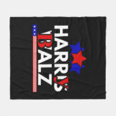 Harris Walz 24 Harry Balz 2024ミーム民主化 フリースブランケット (正面(横))
