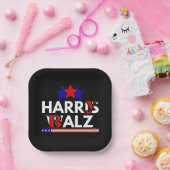 Harris Walz 24 Harry Balz 2024 ミーム 民主党 ペーパープレート (パーティー)