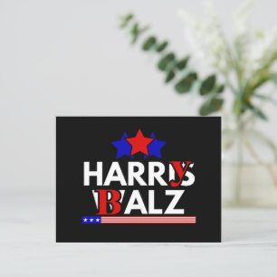 Harris Walz 24 Harry Balz 2024 ミーム 民主党 ポストカード